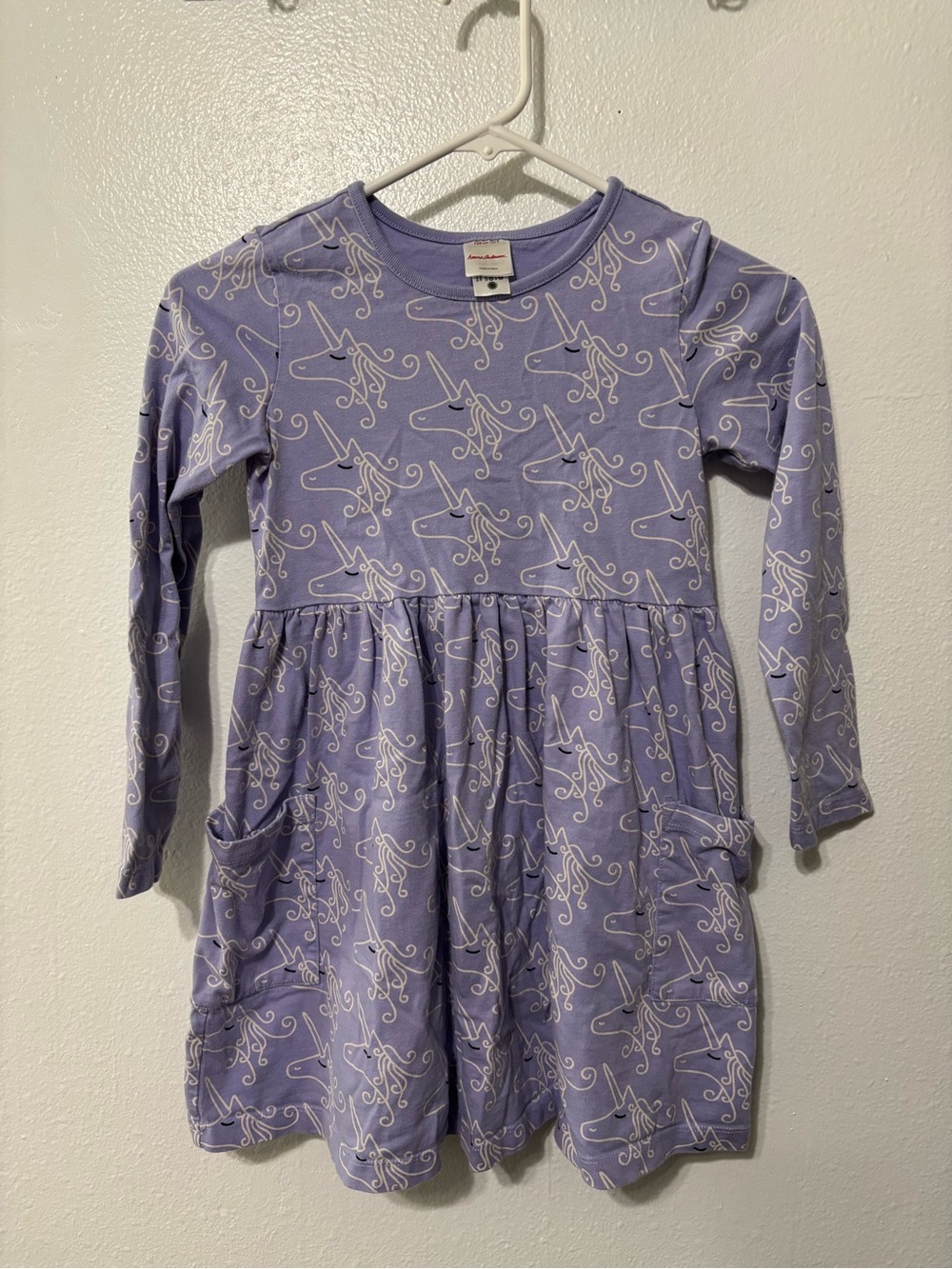 Hanna Andersson Long Sleeve Everywhere Dress with Pockets Girls Purple Dress